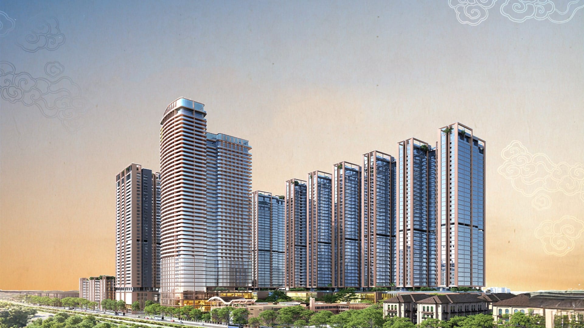 Phối cảnh phân khu Legend Sunshine Legend City Văn Giang Hưng Yên Phối cảnh phân khu Legend Sunshine Legend City Văn Giang Hưng Yên