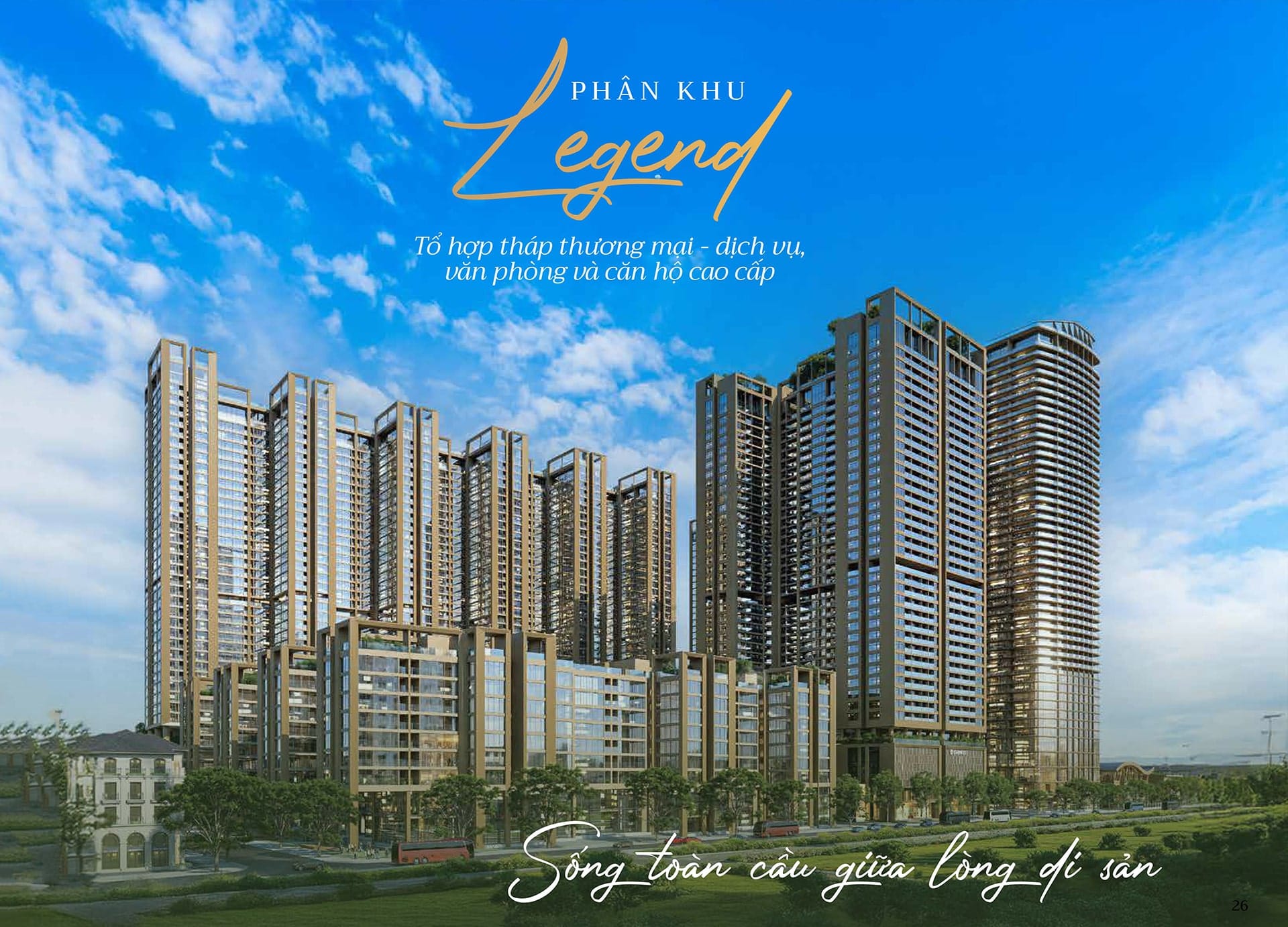 Phân Khu Legend Sunshine Legend City - Chủ đầu tư Sunshine Group 1 Hình ảnh phối cảnh Phân khu Legend thuộc dự án Sunshine Legend City, gồm tổ hợp tháp thương mại, dịch vụ, văn phòng và căn hộ cao cấp hiện đại.