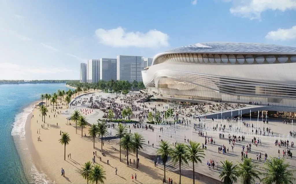 Nhà hát Sóng Xanh (Blue Wave Theater) là trung tâm biểu diễn nghệ thuật quốc tế có sức chứa 5.000 chỗ ngồi. Công trình tích hợp các phòng hội nghị và không gian triển lãm hiện đại, đủ năng lực tổ chức các sự kiện văn hóa toàn cầu