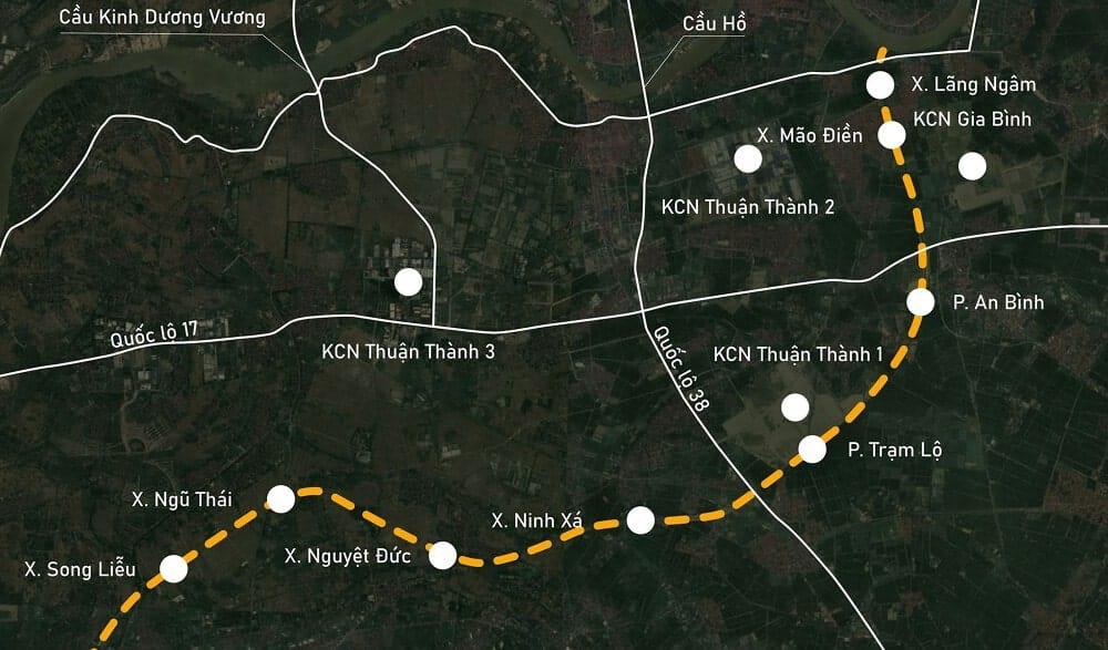Toàn cảnh Vành đai 4 đang xây dựng qua thị xã Thuận Thành và huyện Gia Bình, Bắc Ninh