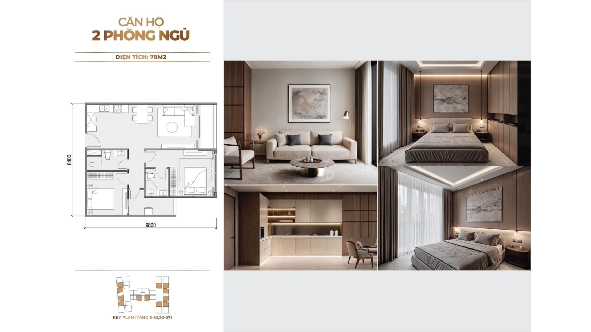 Layout căn hộ 2PN dự án Sunshine Legend City