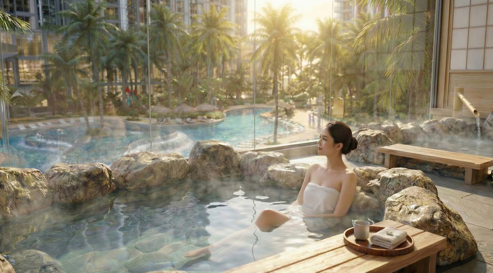 Khoáng nóng tại chung cư Alumi