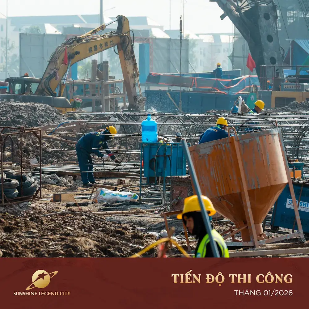 Tiến độ thi công tháng 1/2026 dự án Sunshine Legend City - Ảnh 2