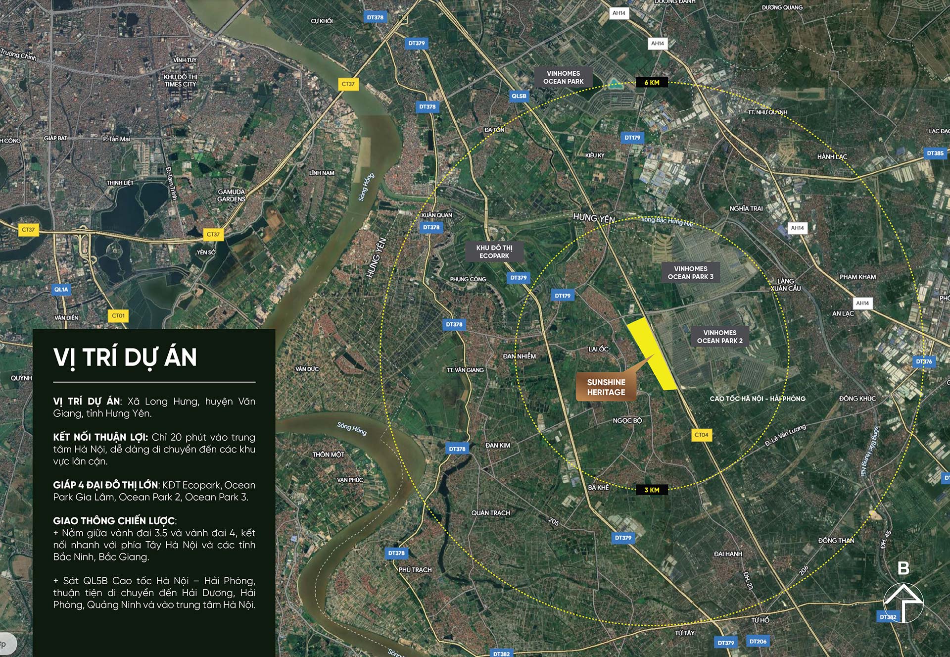 Vị trí dự án Sunshine Legend City Hưng Yên