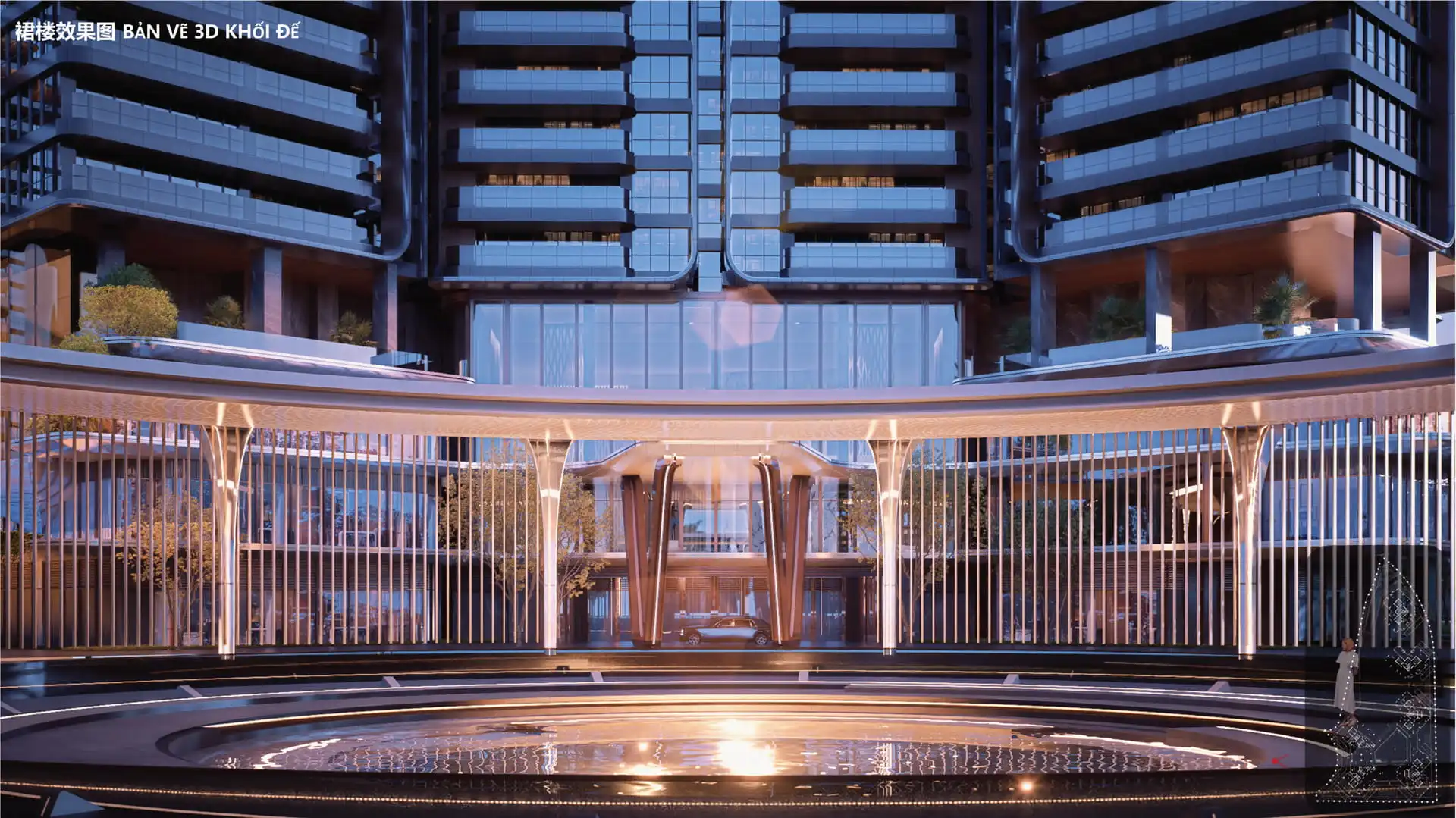 Vòng xuyến trung tâm tại Noble West Lake Hanoi Vòng xuyến trung tâm tại Noble West Lake Hanoi