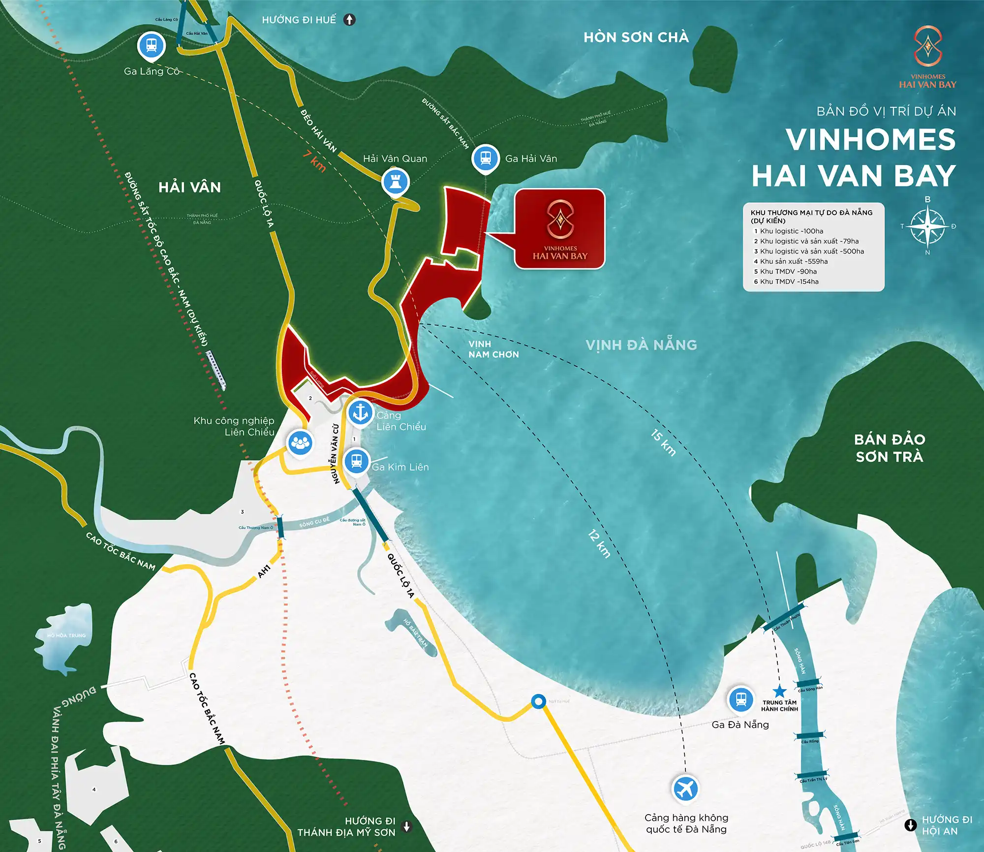 Vị trí Vinhomes Hải Vân Bay Đà Nẵng